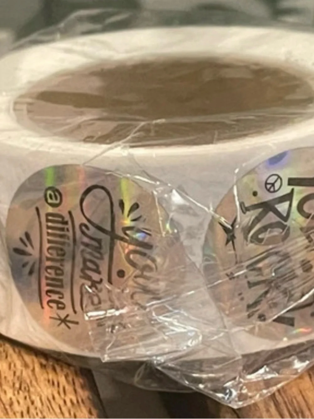 Holographic Thank You Motivational Sticker Rolls – New 500